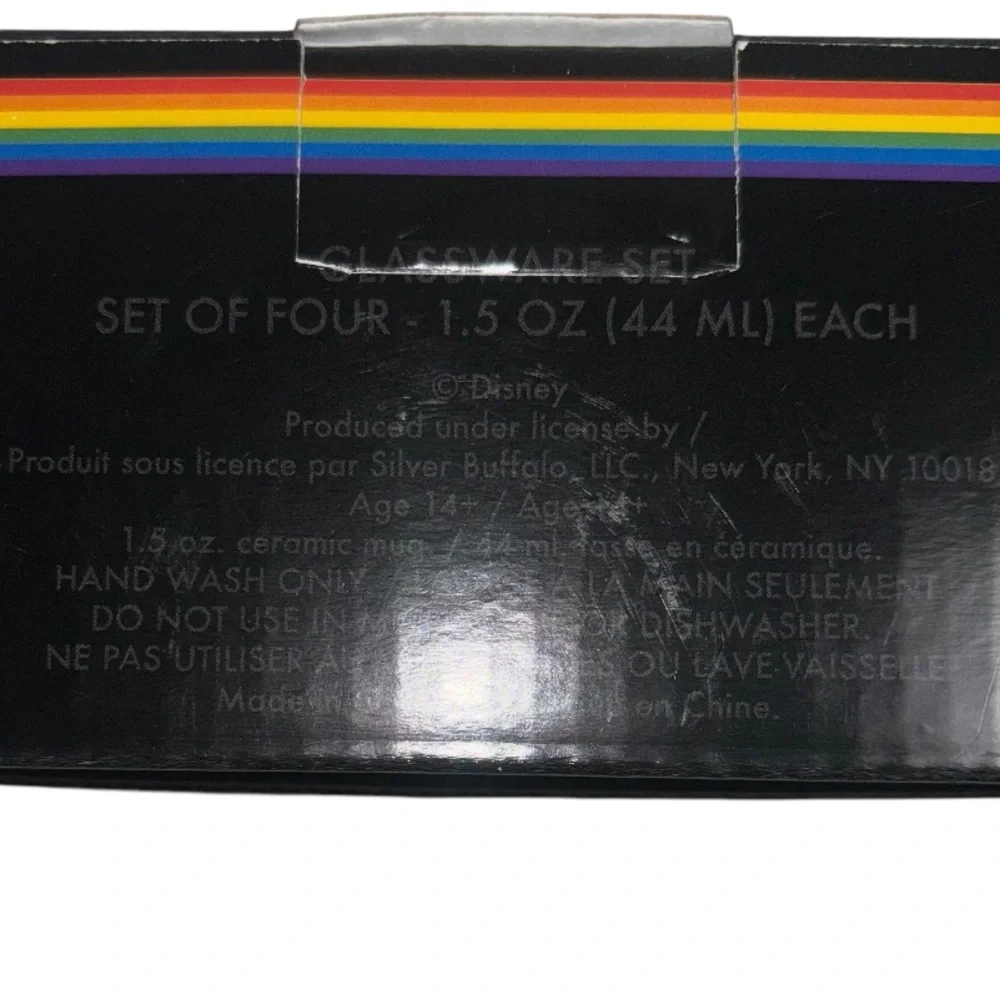 Disney Villain Ursula Shot Glass Set of Four Rainbow Collection Limited Edition